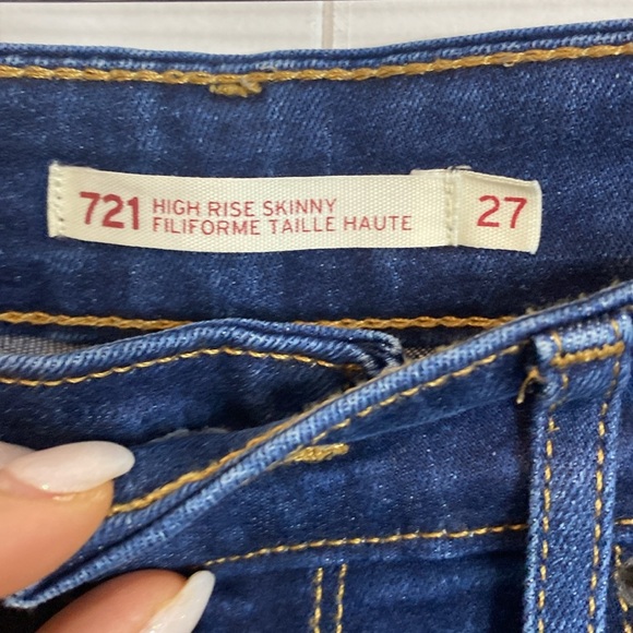 Levi’s -Blue 721 High rise skinny jeans - W27 L32 - Picture 2 of 7